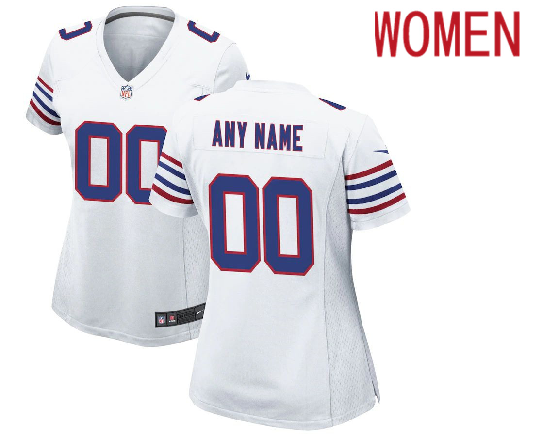 Women Buffalo Bills Nike White Alternate Custom Game Jersey